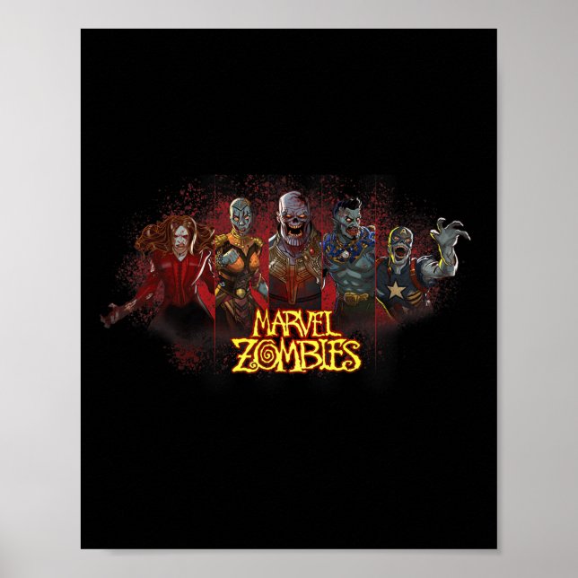 Poster Animation Zombies Undead Heroes And Villains  (Frente)