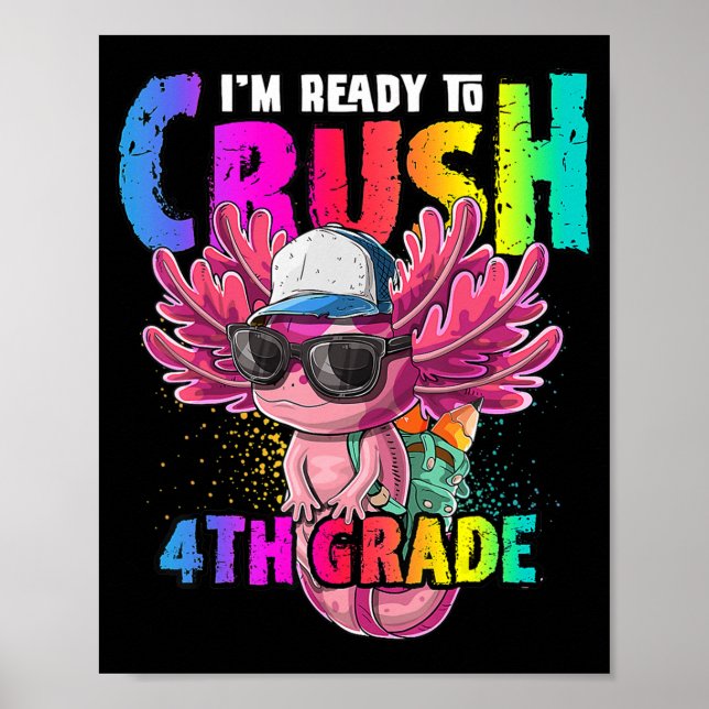 Poster Anime Axolotl Waifu Who Love Anime Ramen And Sketc (Frente)