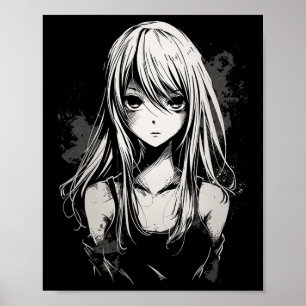 Poster Anime de Arte de Pixel do Anime Manga