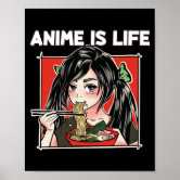 Poster Kawaii, eu adoro a minha Comida rápida do BFF