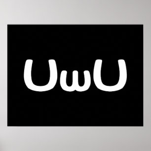 Poster Anime Feliz Da UwU Face Emoticon