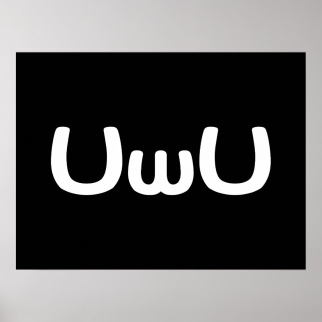 Poster Anime Feliz Da UwU Face Emoticon (Frente)