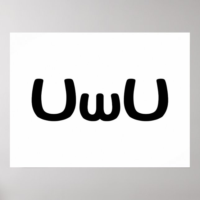 Poster Anime Feliz Da UwU Face Emoticon (Frente)