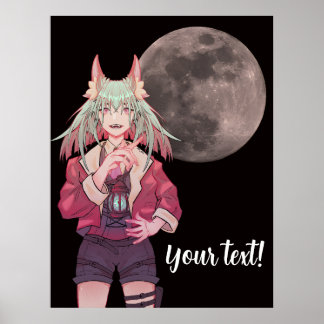Poster Anime, full moon