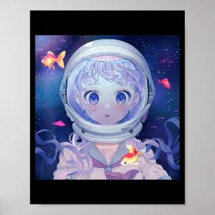 Poster Anime Girl Kawaii - Estética Japonesa Otaku