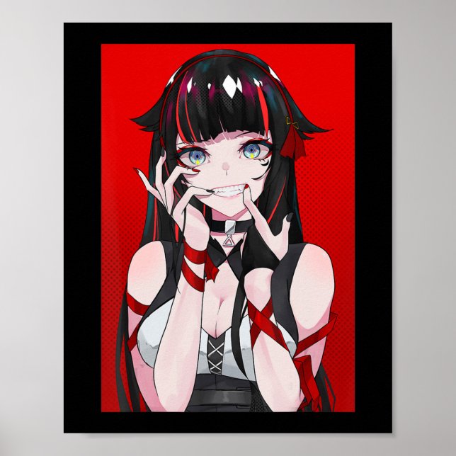 Poster Anime Girl Kawaii Waifu Aestética japonesa Manga O (Frente)