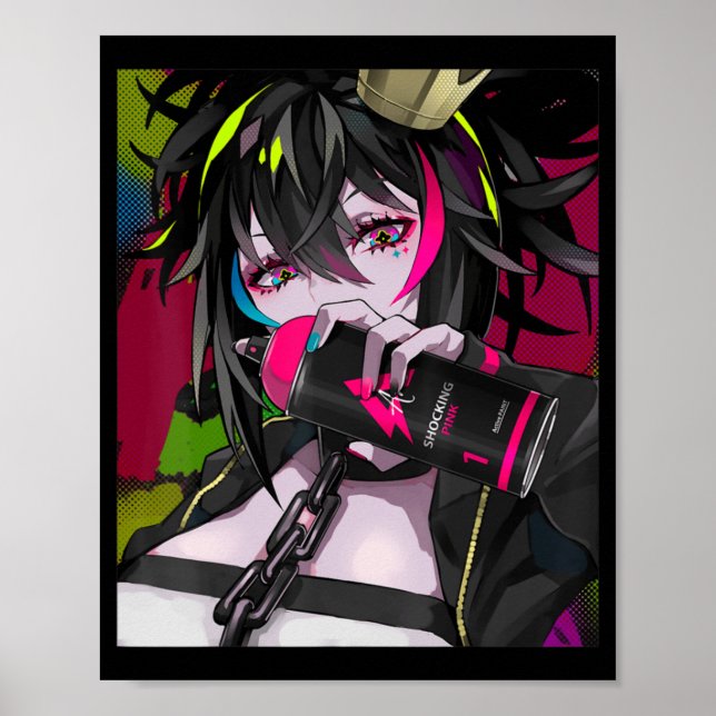 Poster Anime Girl Kawaii Waifu - Estética japonesa Otaku (Frente)