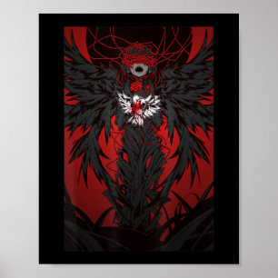 Poster Anime Horror Estética Assustadora Garota Assustado