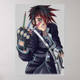 Pôster Anime Manga Artista