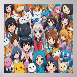 Poster Anime manga pop amante cartoon amante pop amante