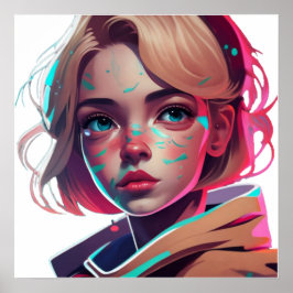 Poster Anime manga pop art amantes do desenho animado per