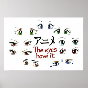 Pôster Anime: Os olhos têm-no