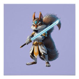 Pôster Anime Samurai Esquilo Guerreiro