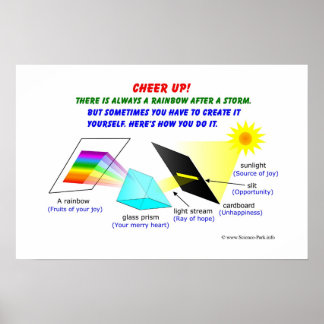 Pôster Anime-se, sempre há um arco-íris após uma tempesta