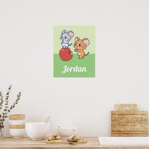 Poster Anime Tuffy e Jerry Apple Rolling
