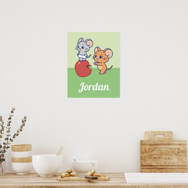 Poster Anime Tuffy e Jerry Apple Rolling (Cozinha)