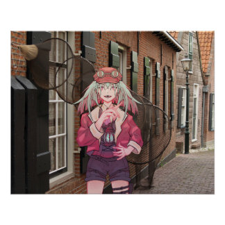 Pôster anime, VTuber, V Tuber Dutch town