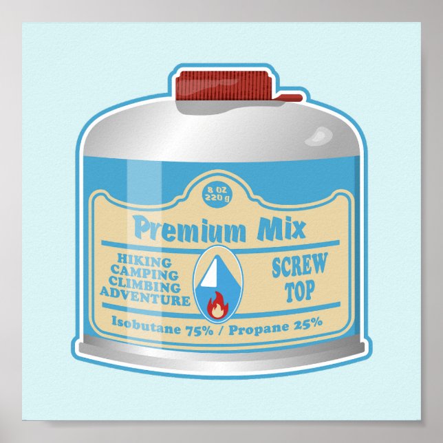 Poster Anistia do combustível do fogão de acampamento, pr (Frente)