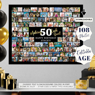 Poster Aniversário 108 Fazer de Colagem Fotográfica AGE
