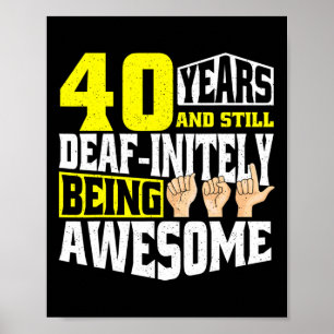 Poster Aniversário 40 Anos De Ser Incrível