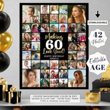 Aniversário 42 Era Do Fazer De Colagem De Fotos