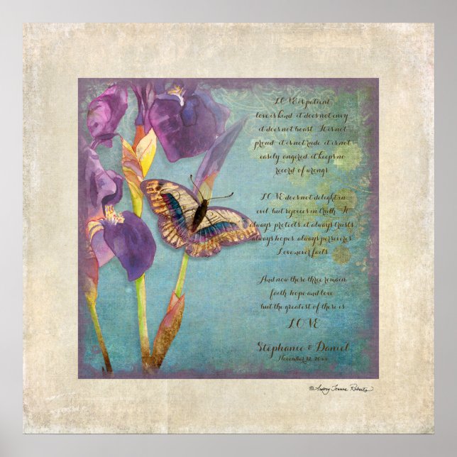 Pôster Aniversário, Amar Capítulo 1 Corinthians 13 (Frente)