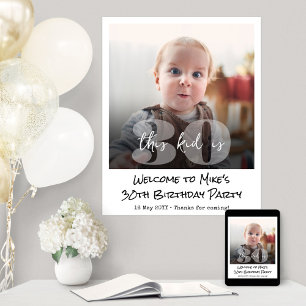 Pôster Aniversário Bem-vindo ao Snapshot de Foto Vintage 