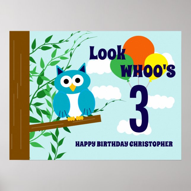 Poster Aniversário da Coruja (Frente)