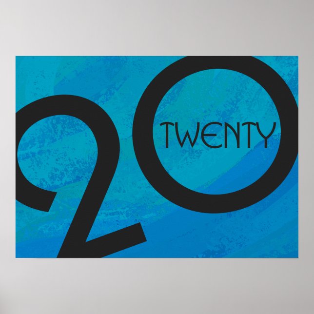 Pôster Aniversário da Década Azul (Frente)