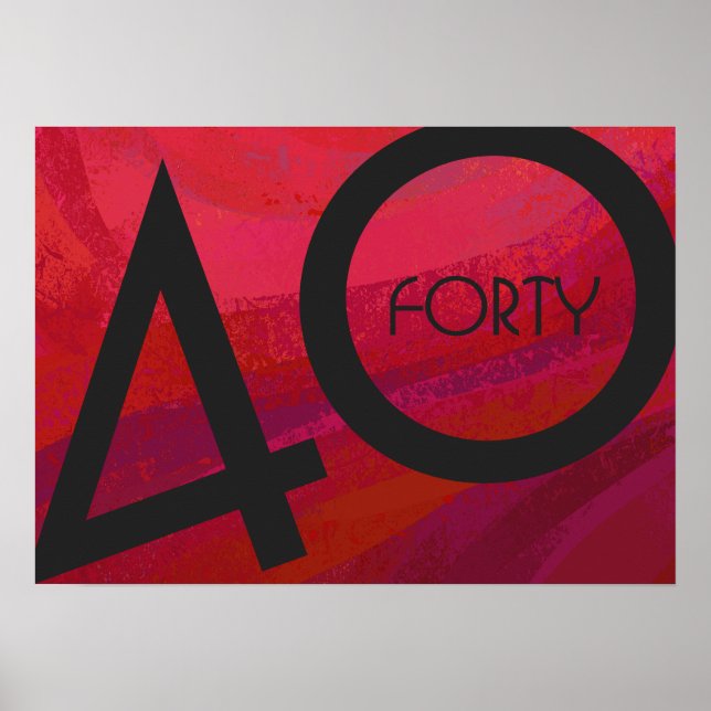 Poster Aniversário da Década Vermelha 40 (Frente)