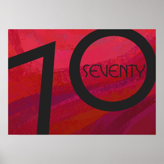 Pôster Aniversário da Década Vermelha 70 (Frente)