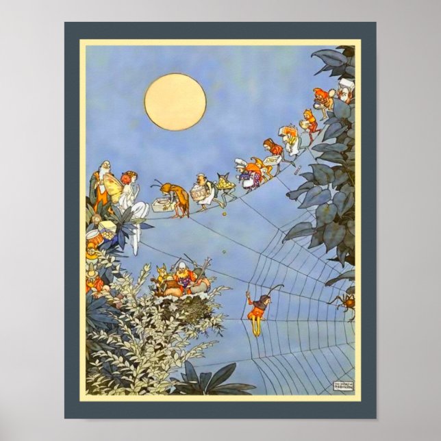 Poster Aniversário da Fada por William Heath Robinson (Frente)