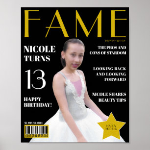 Poster Aniversário da Fame Cobrir da Revista