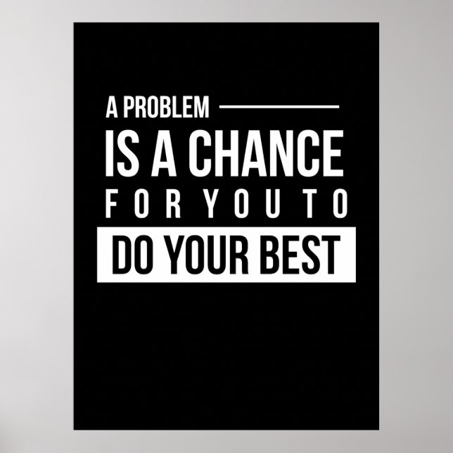 Poster Aniversário Dar Um Problema É Uma Oportunidade (Frente)