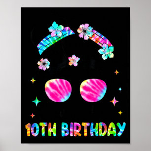 Poster Aniversário de 10 anos da Bruh menina de 10 anos d