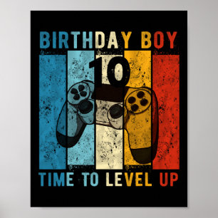 Poster Aniversário De 10 Anos De Idade Para Alcançar 10º 