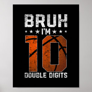 Poster Aniversário de 10 anos Esboço Bruh Estou em Dois D