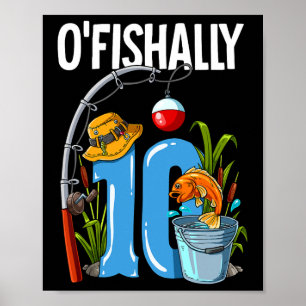 Poster Aniversário de 10 anos pescando O'fishally