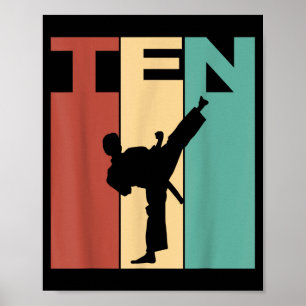 Poster Aniversário de 10 anos Tema Karate Taekwondo 10 An