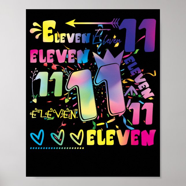 Poster Aniversário de 11 de Onze Anos (Frente)