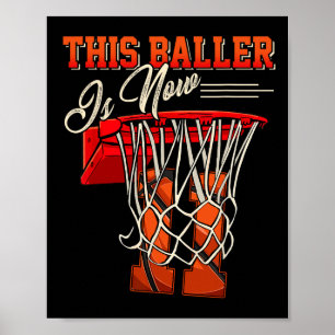 Poster Aniversário De 11 Para Rapaz Bysketbyll 11 Anos