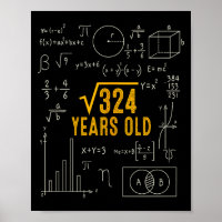 Aniversário de 18 anos Raiz Quadrada de 324 Ama Ma