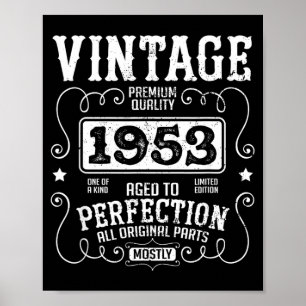 Poster Aniversário de 1953 Engraçado Sarcástico