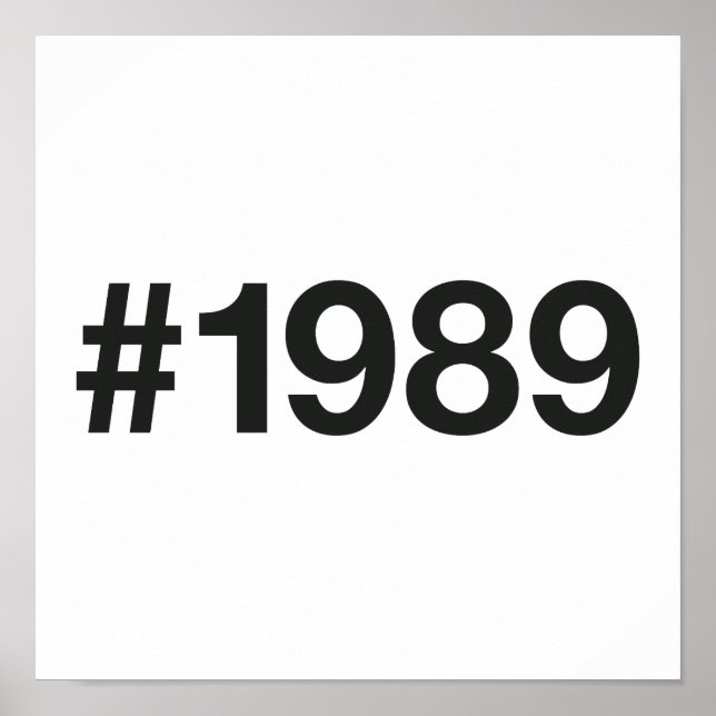 Poster Aniversário de 1989 Hashtag 36 (Frente)