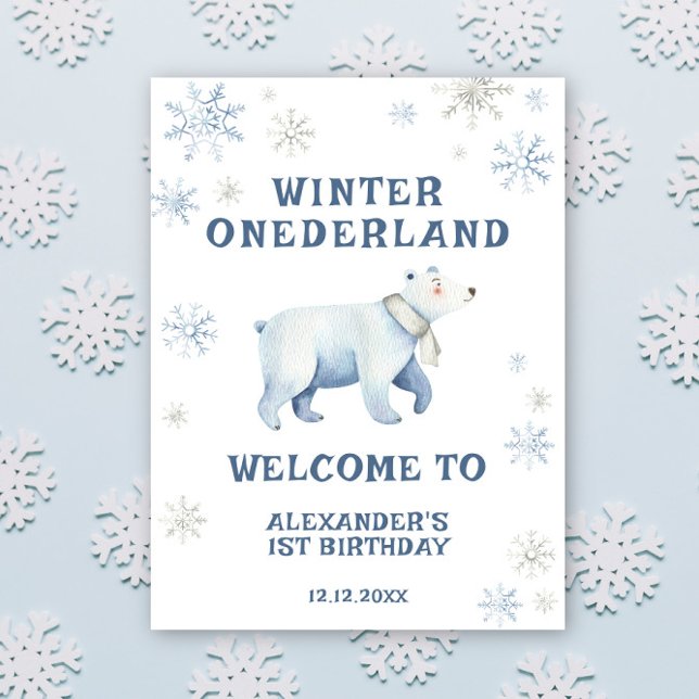 Poster Aniversário de 1 ano do Urso Polar Onederland de I (Criador carregado)
