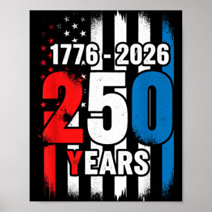 Poster Aniversário de 250 Anos 4 de Julho 250º Independên