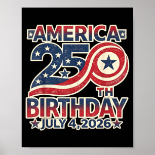 Poster Aniversário de 250 anos 4 de julho de 1776-2026 EU