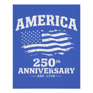 Pôster Aniversário de 250 anos da América