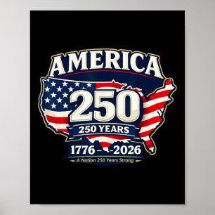 Poster Aniversário de 250 Anos da América 250º Aniversári