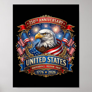 Poster Aniversário de 250 anos da Independência dos EUA 1